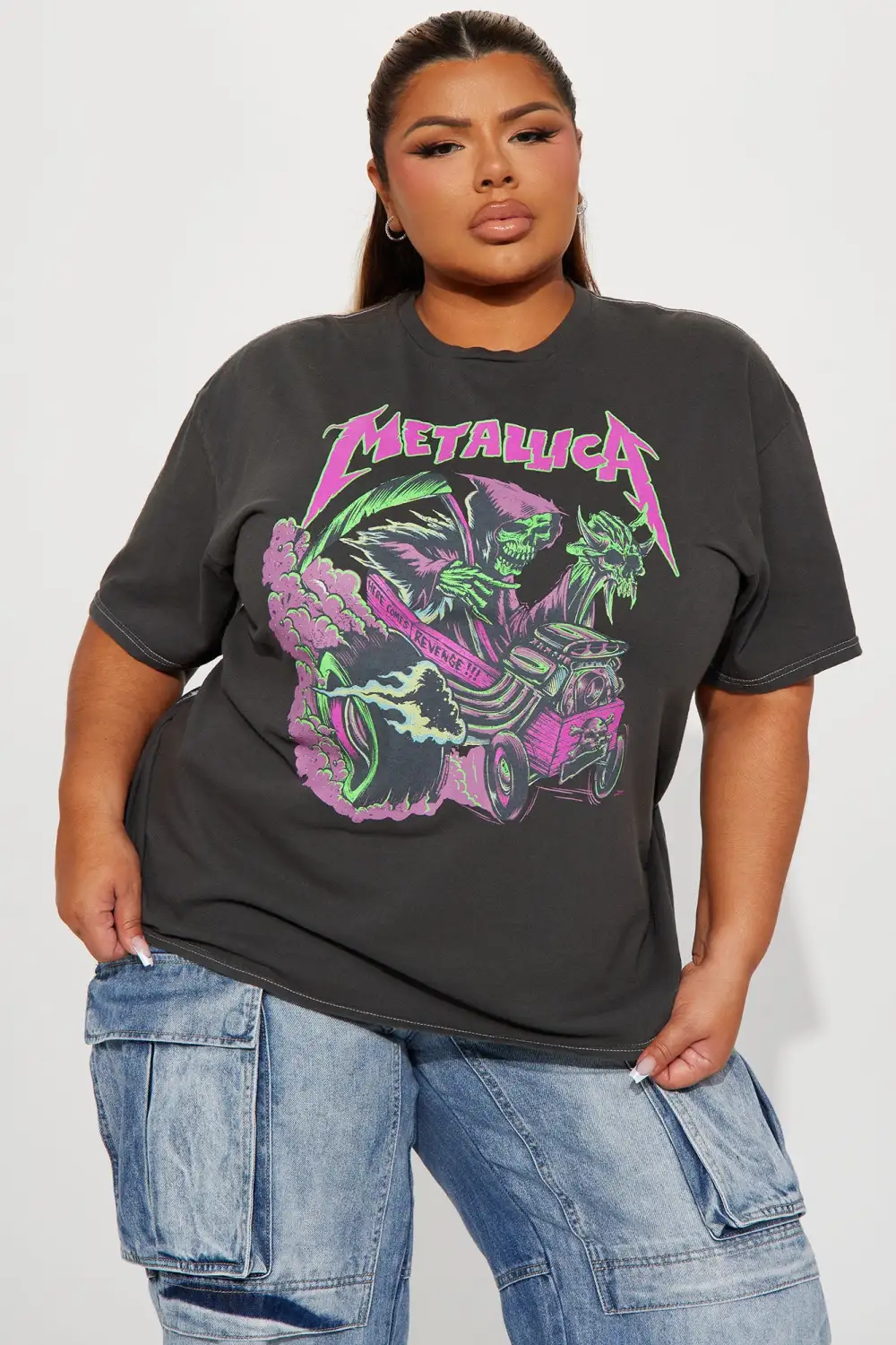 Unforgiven Metallica Graphic Tshirt - Charcoal