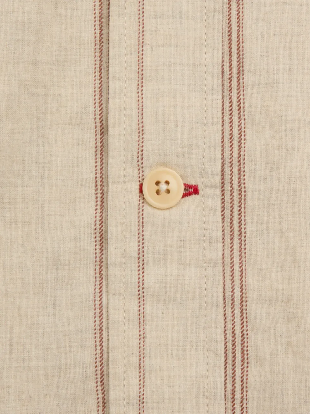 Cream  Oversized Striped Cotton Shirt