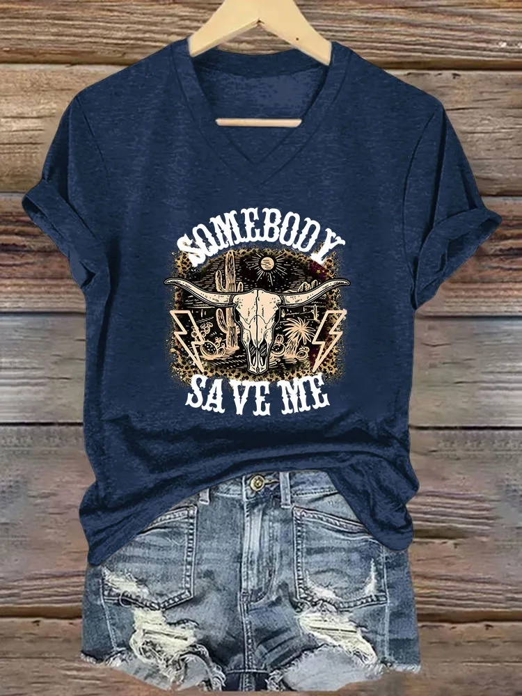 Women's Somebody Save Me Short-Sleeved T-Shirt
