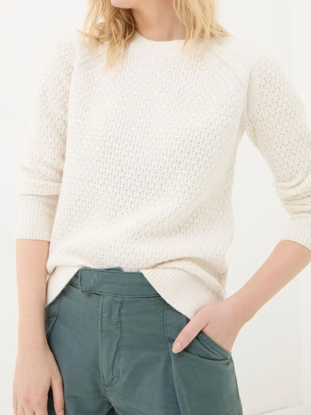 Ella Ivory Textured Jumper