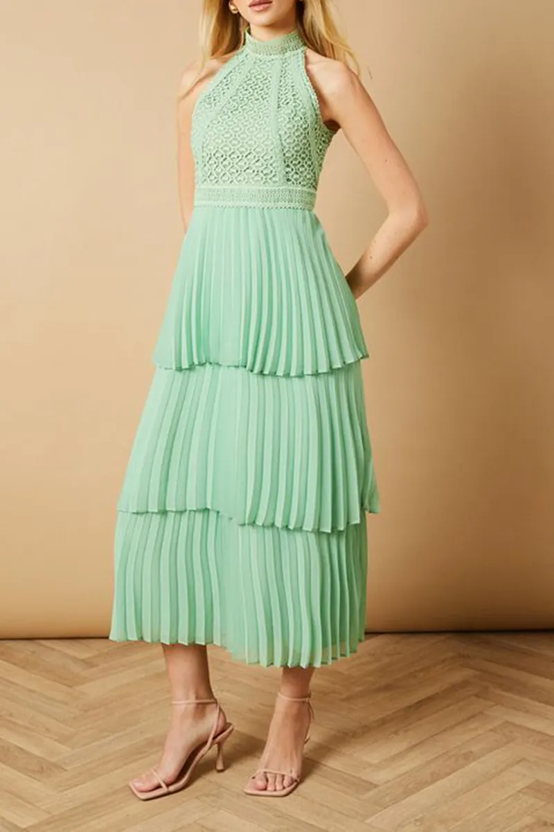 Casual Style Lace Sleeveless Dress