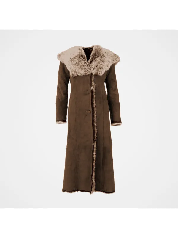 Premium toskana sheepskin hooded jacket