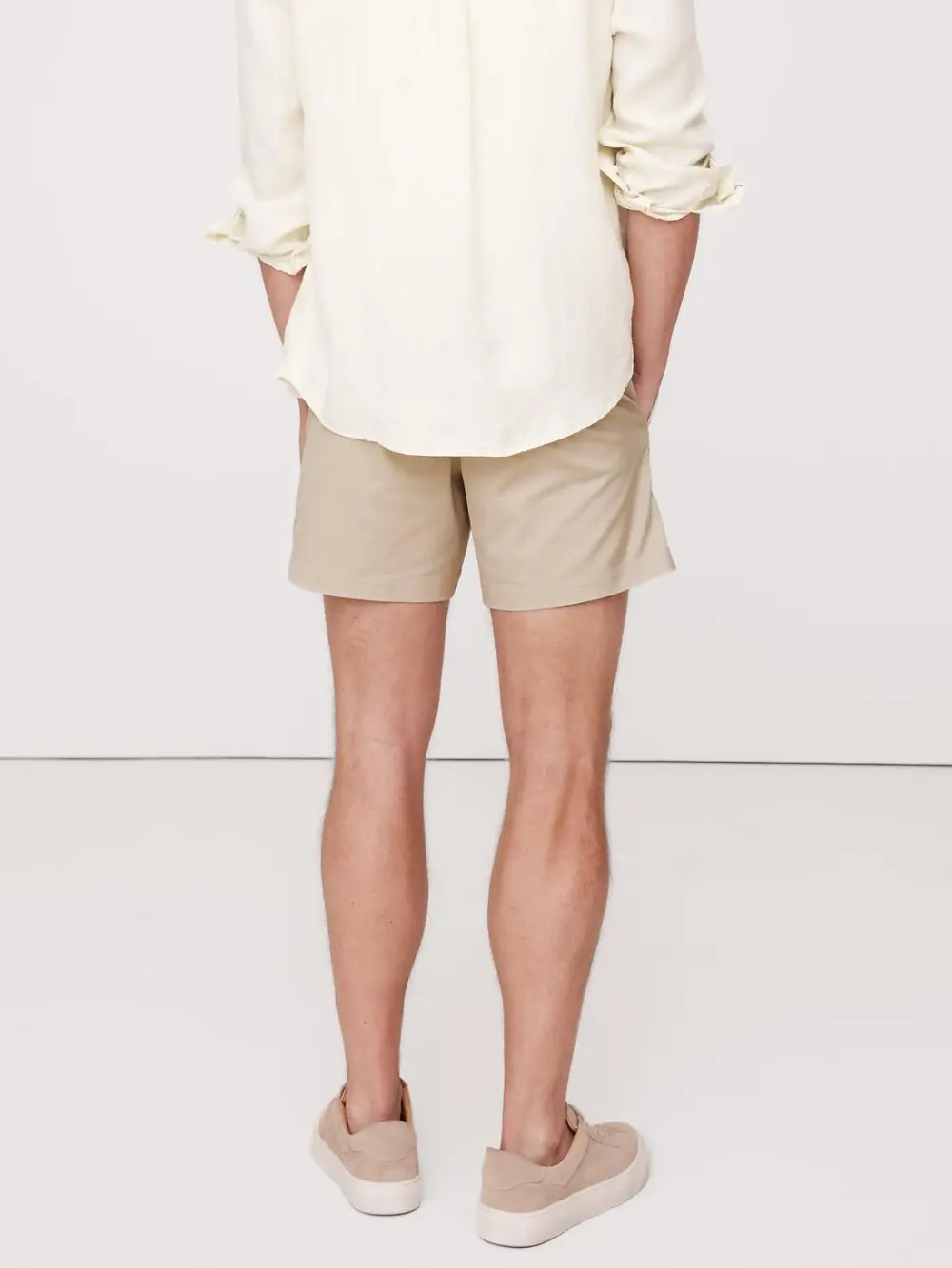 Men's Khaki Beige Quick-Drying Cotton Shorts