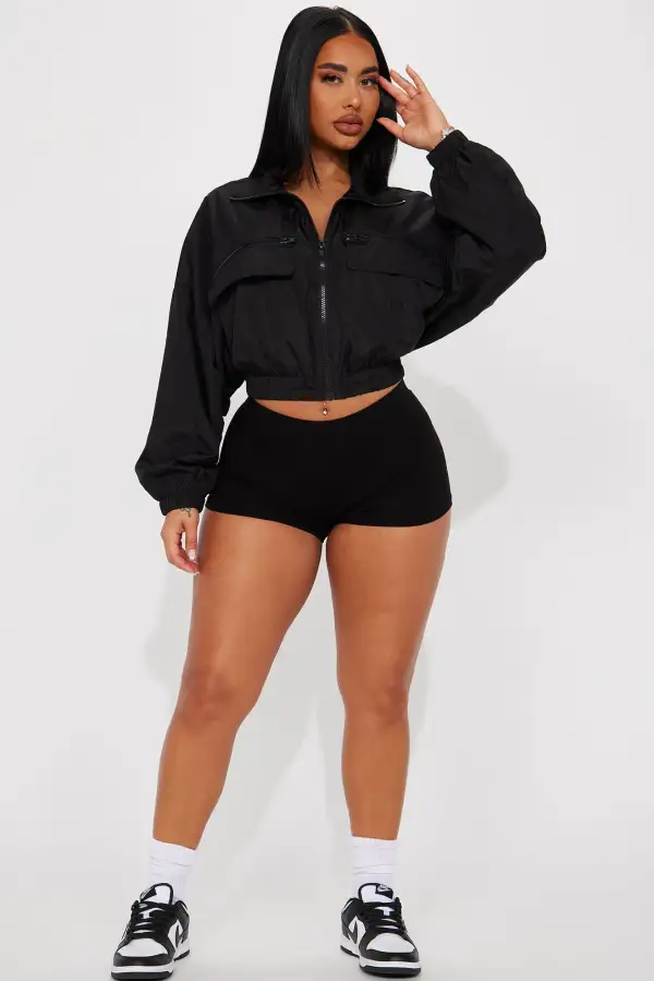 Running Around Track Jacket - Black