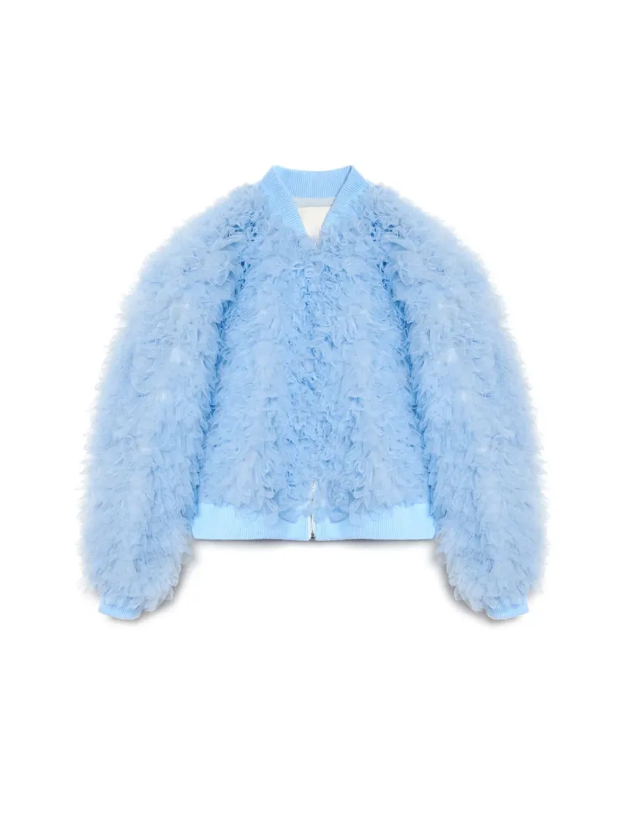 Casual Tulle Bomber Jacket