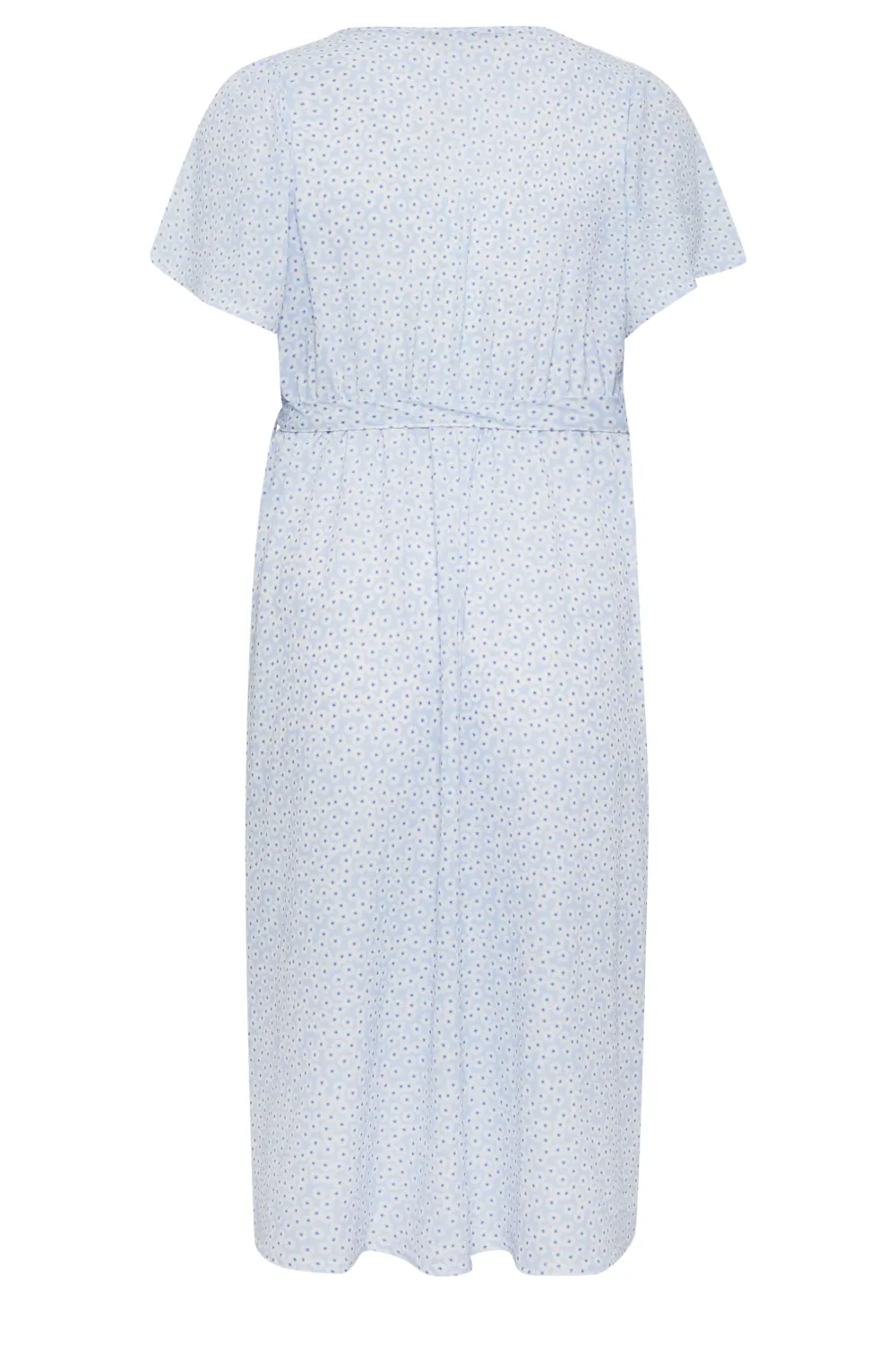 YOURS Curve Pink Ditsy Floral Print Wrap Dress