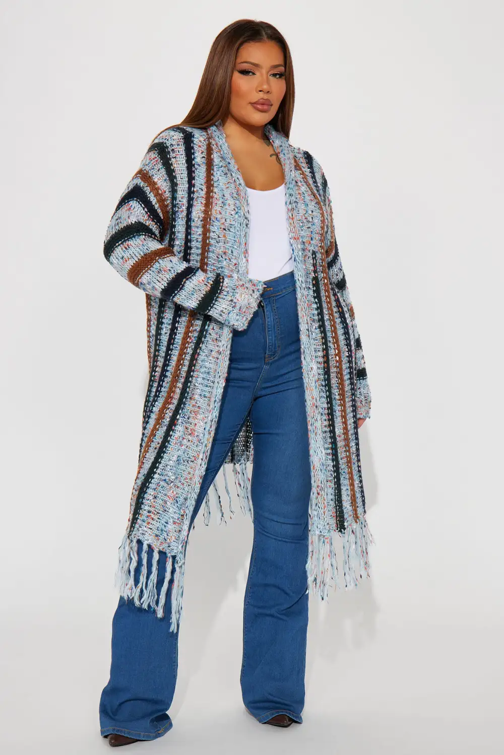 Ocean Breeze Cardigan Sweater - Multi Color