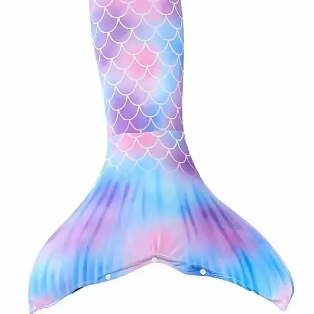 Kids Girls' Five Piece Bikini Swimming Rainbow Cute Print Bathing Suits 3-10 Years Spring Rose Red