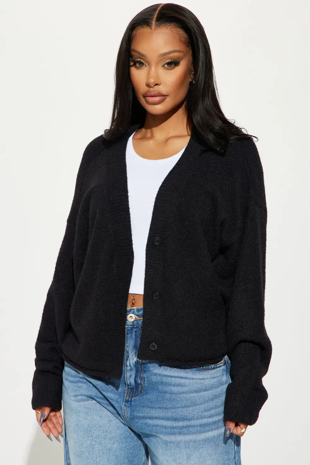By The Fireplace Cardigan - Black