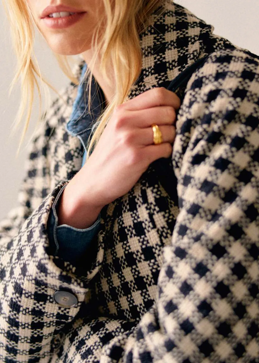 Long Checked Coat
