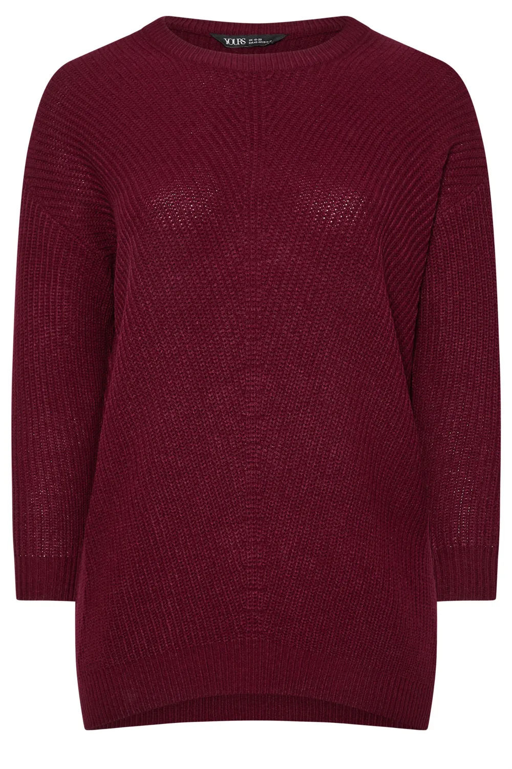 YOURS Curve Black & White Essential Knitted Jumper