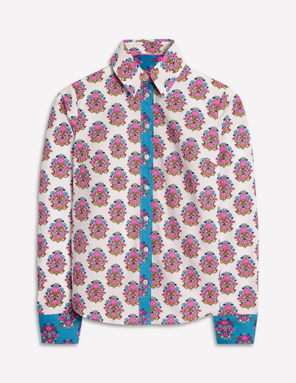 Retro Prints Cotton Shirt