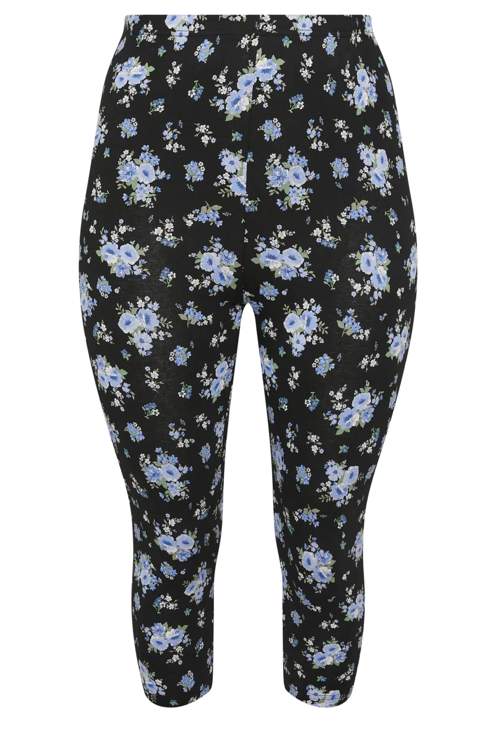 YOURS Curve 2 PACK Black Butterfly Print Cropped Leggings