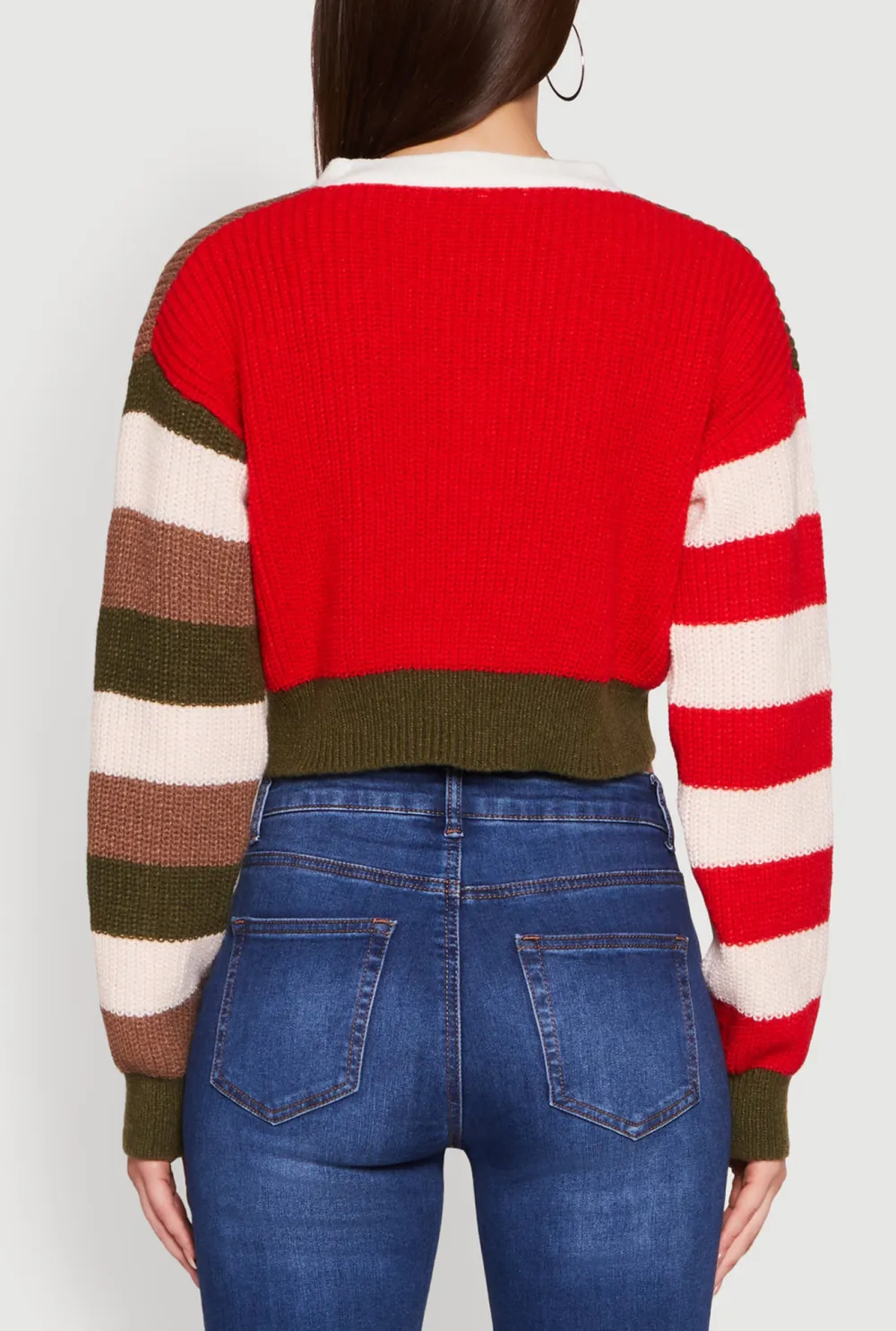 Striped Contrasting Cardigan