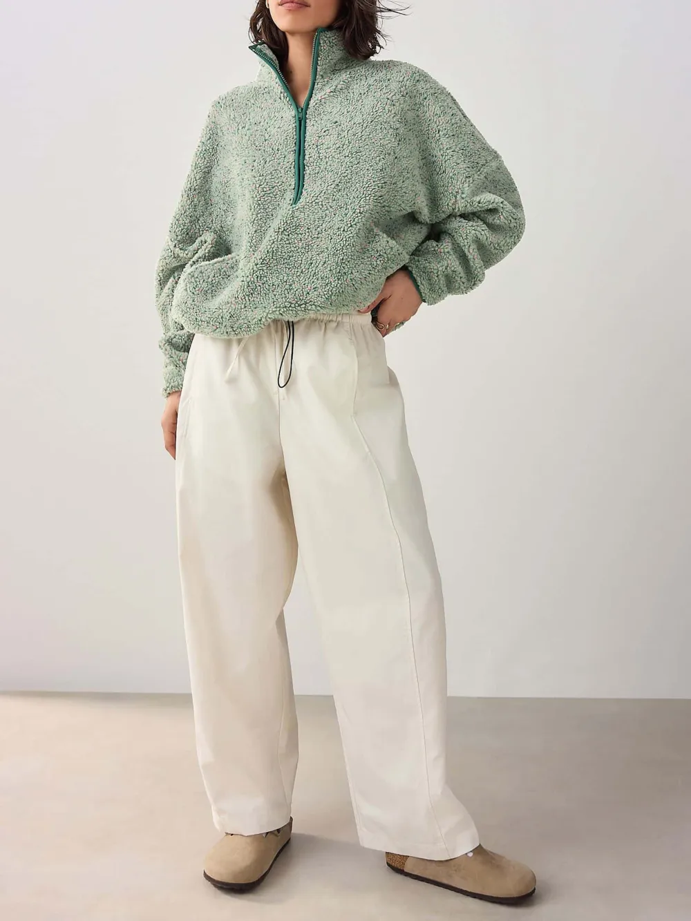 Quarter Zip Fashionable Wool Sweater