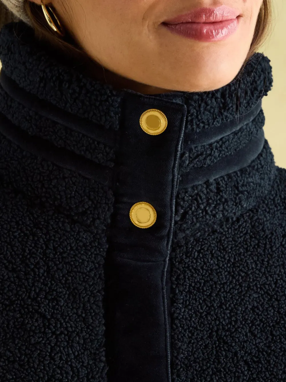 Navy Fleece Long Sleeve Jacket
