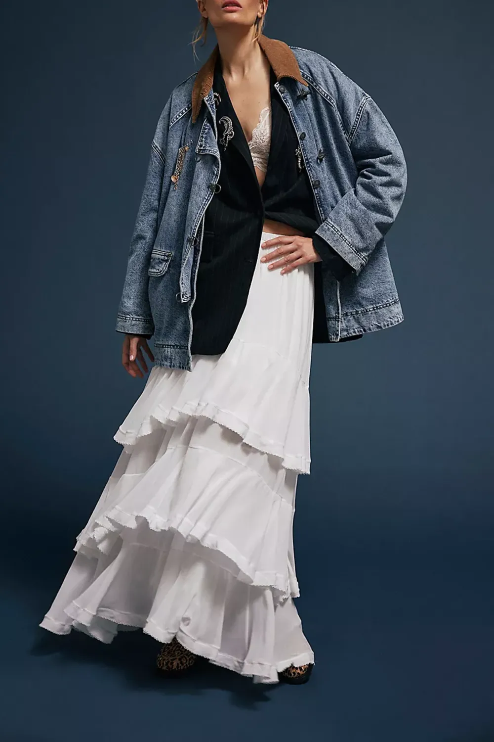 Ruffled Tiered Maxi Skirt