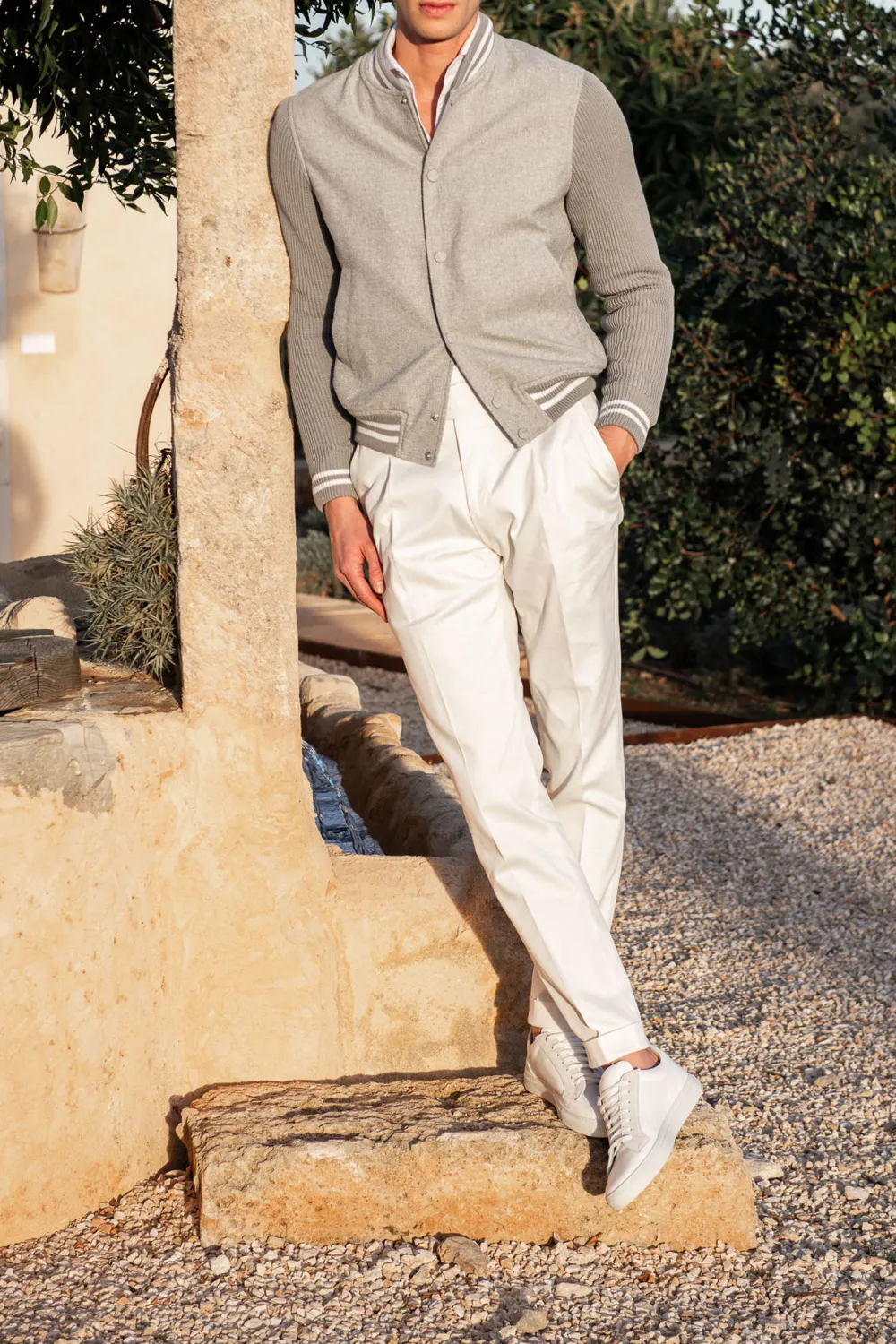 Light Grey College Jacket