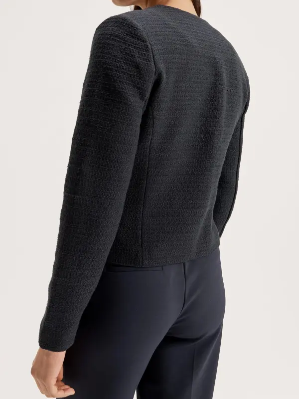 V Neck Tweed Jackets