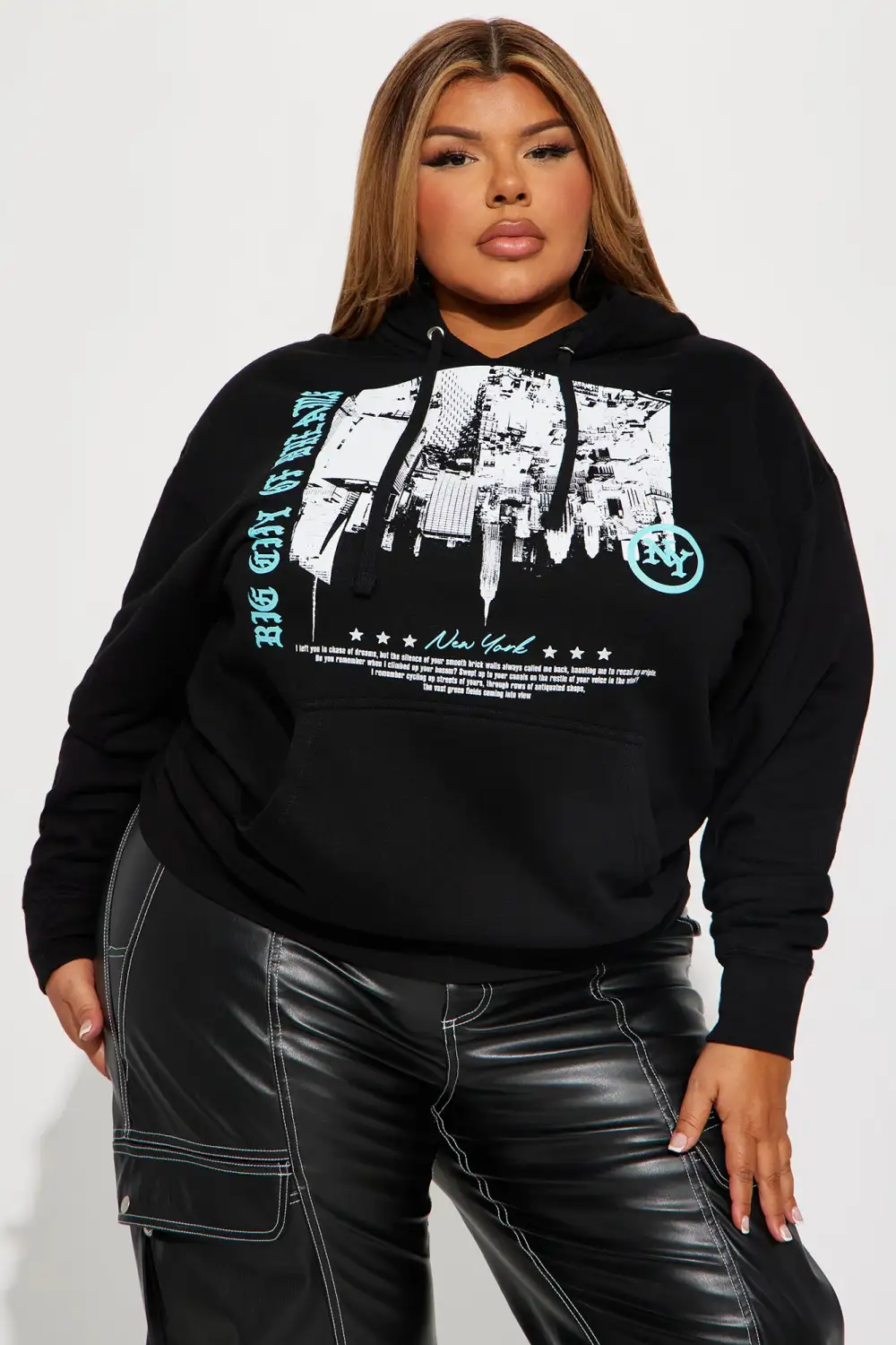 New York Blessed Love Hoodie - Black