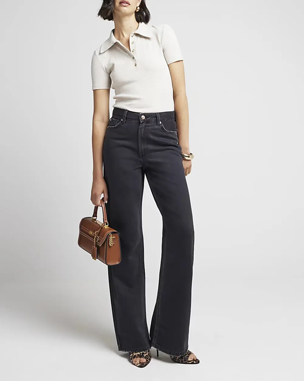 Simple Design All-Match Solid Color Women's Jeans