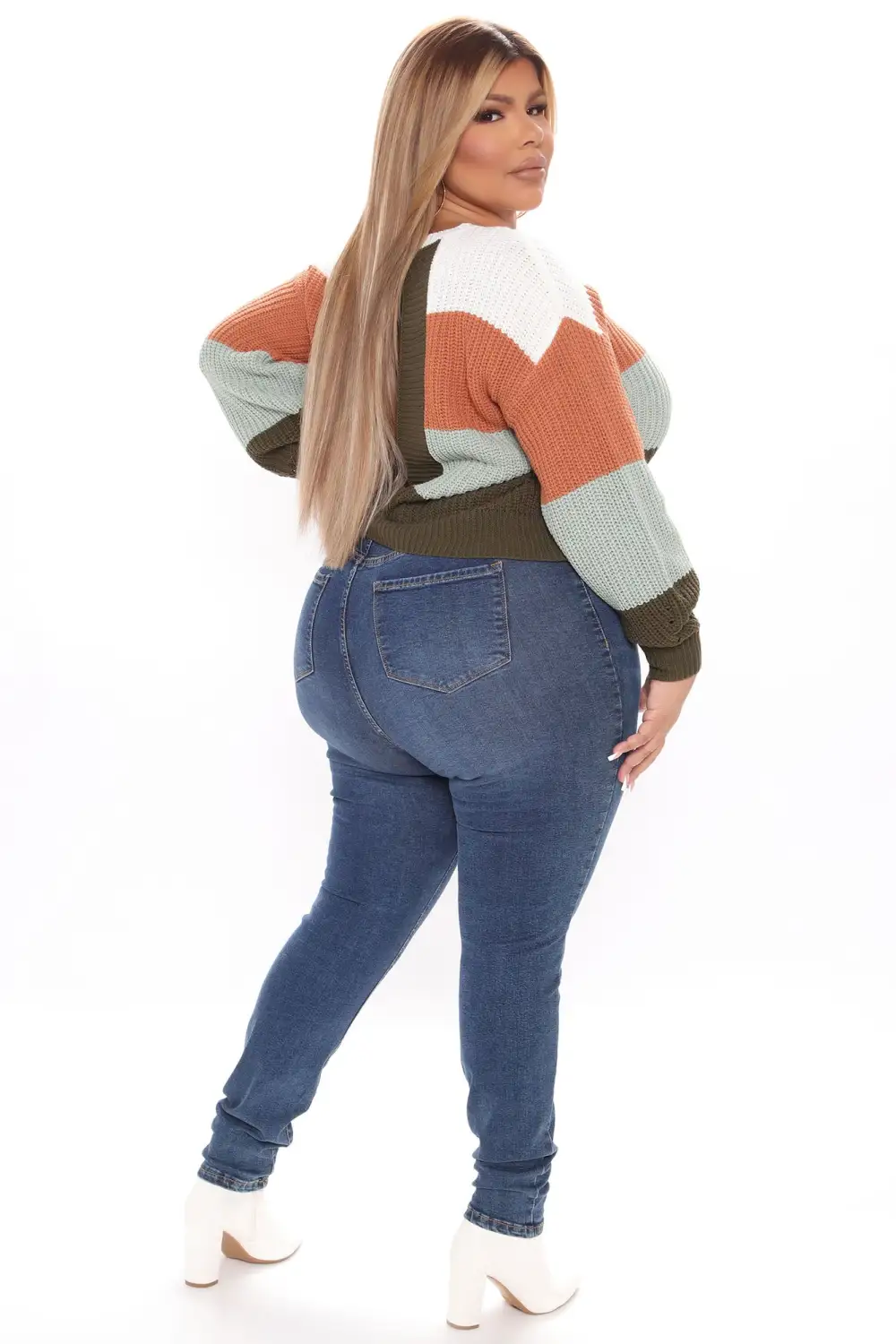 Find Your Own Path Sweater - Olive/combo