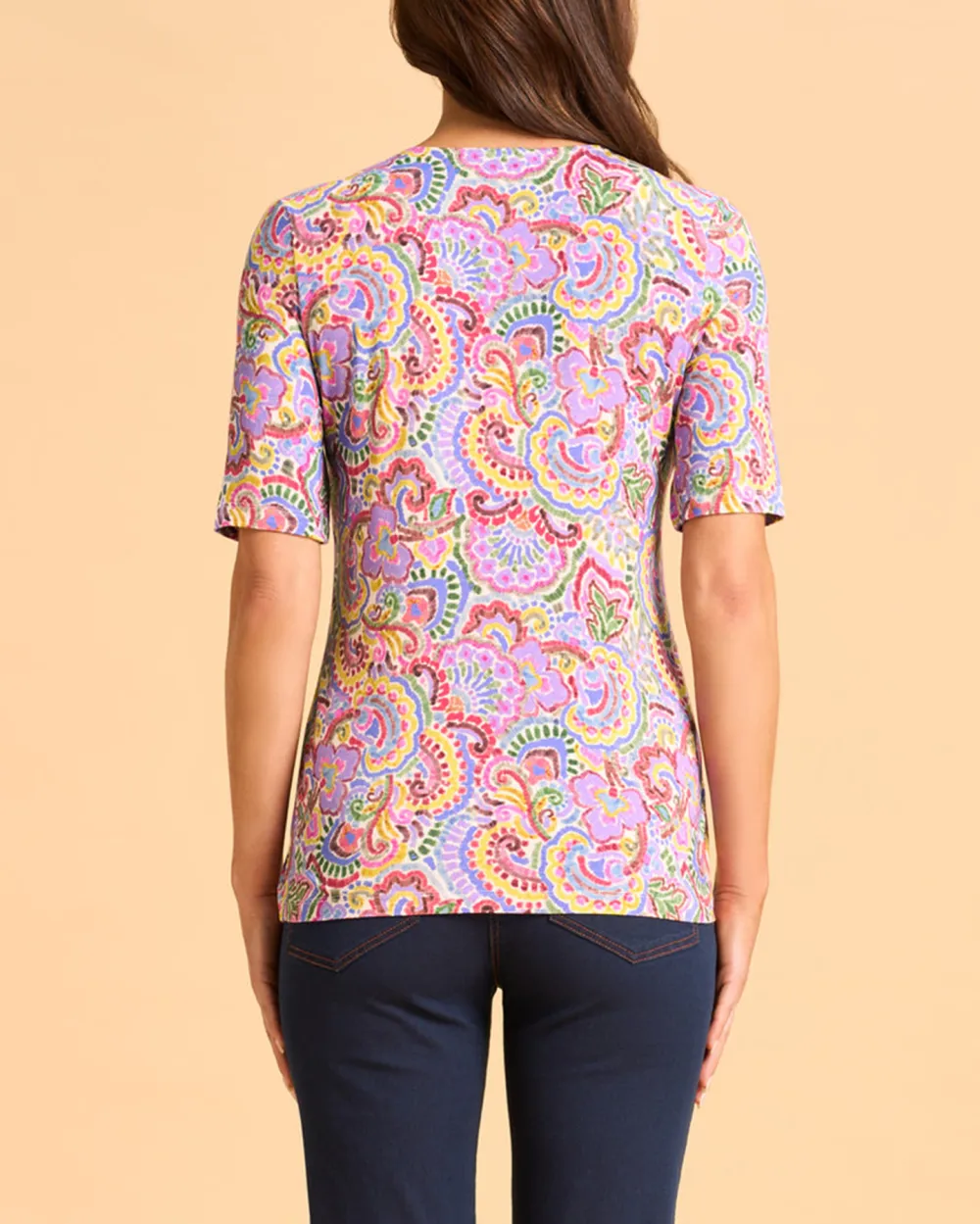 1/2 Sleeve V-Neck Tee