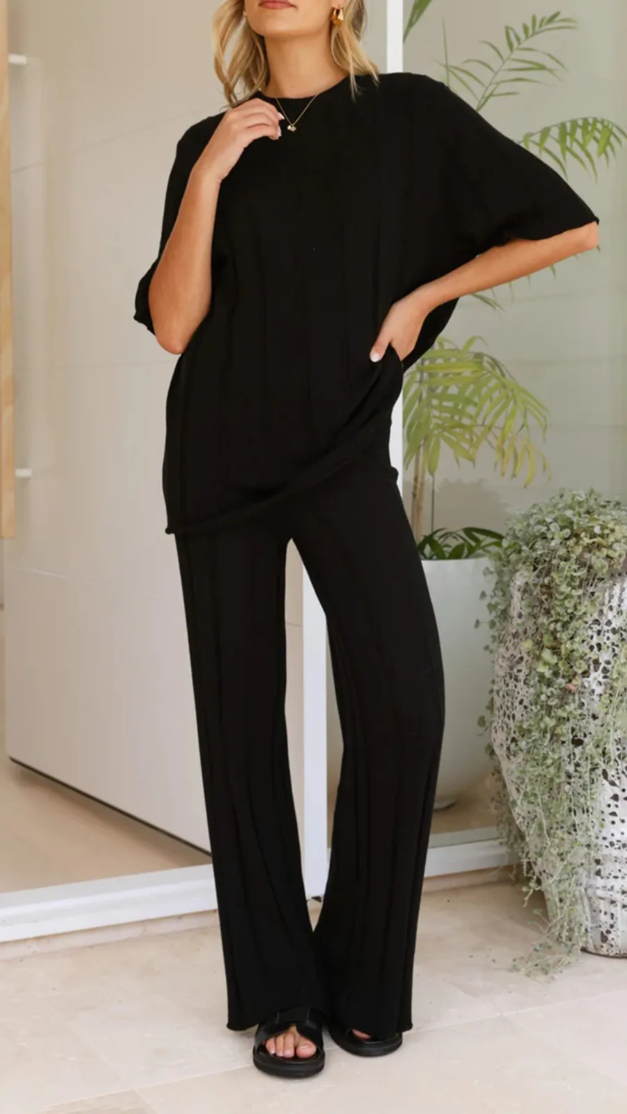 Knitted Heavy Drape Top