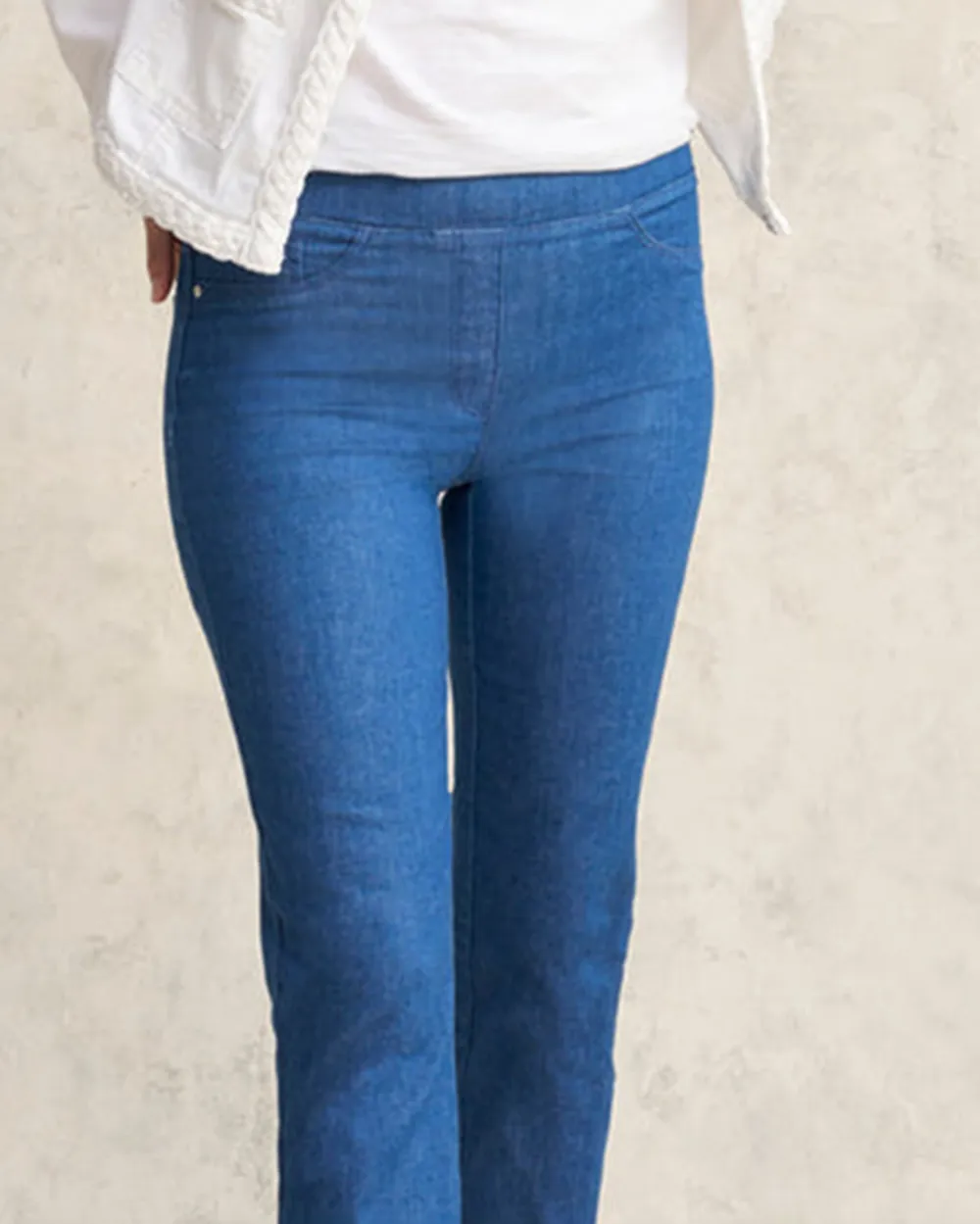 Mid Waist Ankle Length Jeans