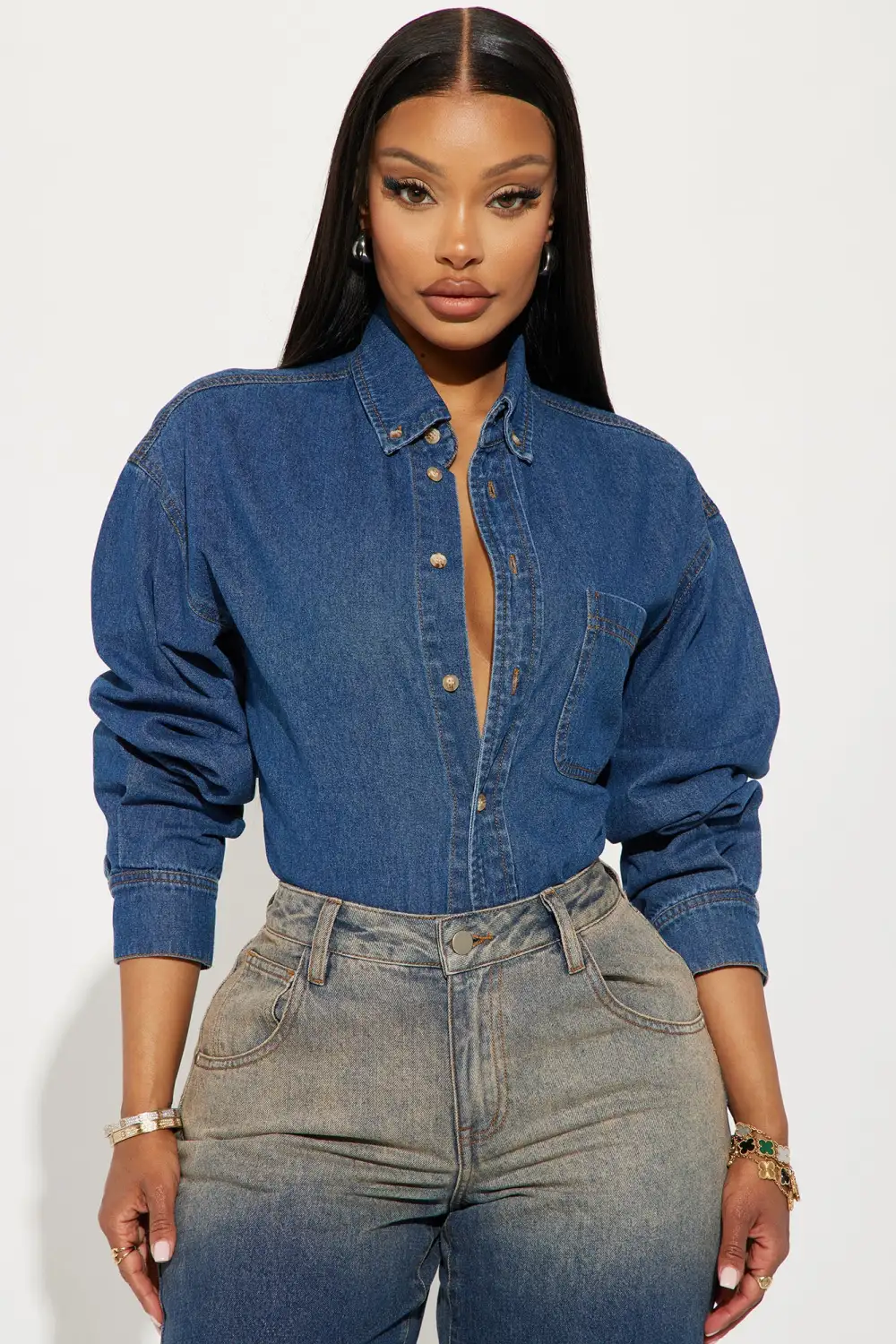 Wild West Denim Shirt - Medium Wash