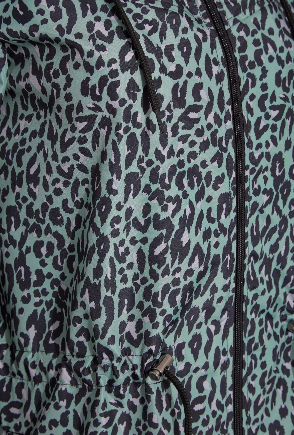 LTS Tall Black Dalmatian Print Pocket Parka