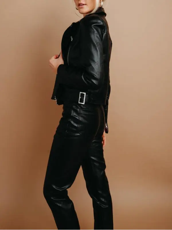 Pamela Faux Leather Jacket