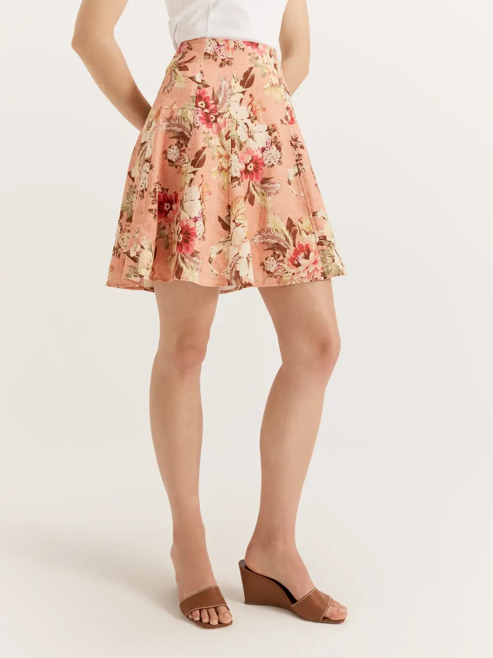 A-Line Floral Mini Skirts
