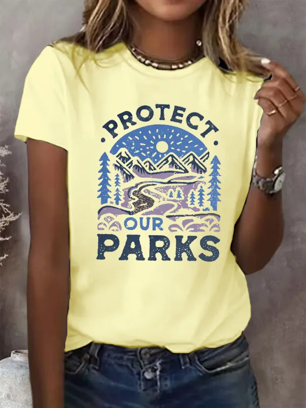 Protect Our Parks Hand-Drawn Comfort Colors T-Shirt