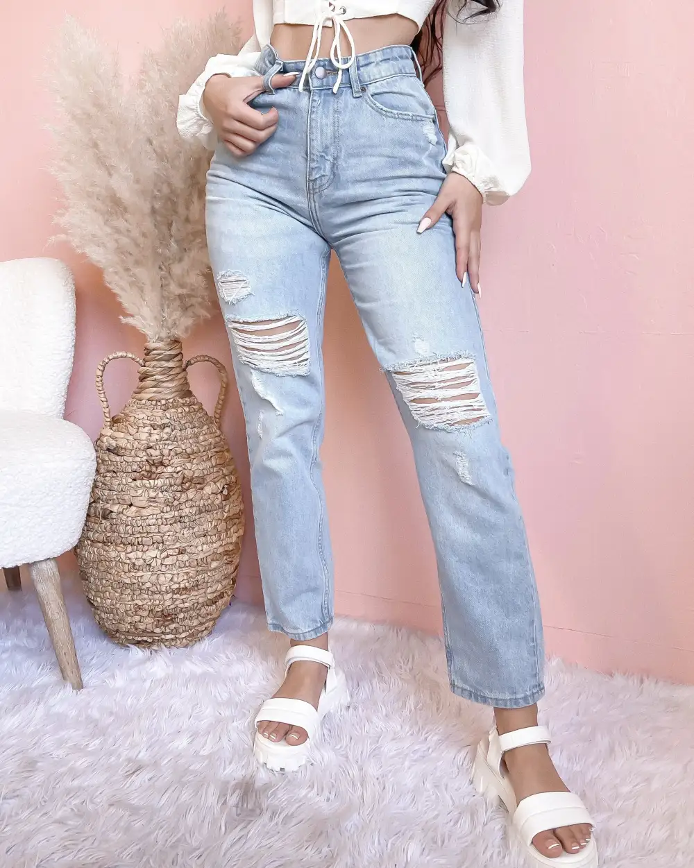 POLLY BOYFRIEND JEAN (MEDIUM WASH)