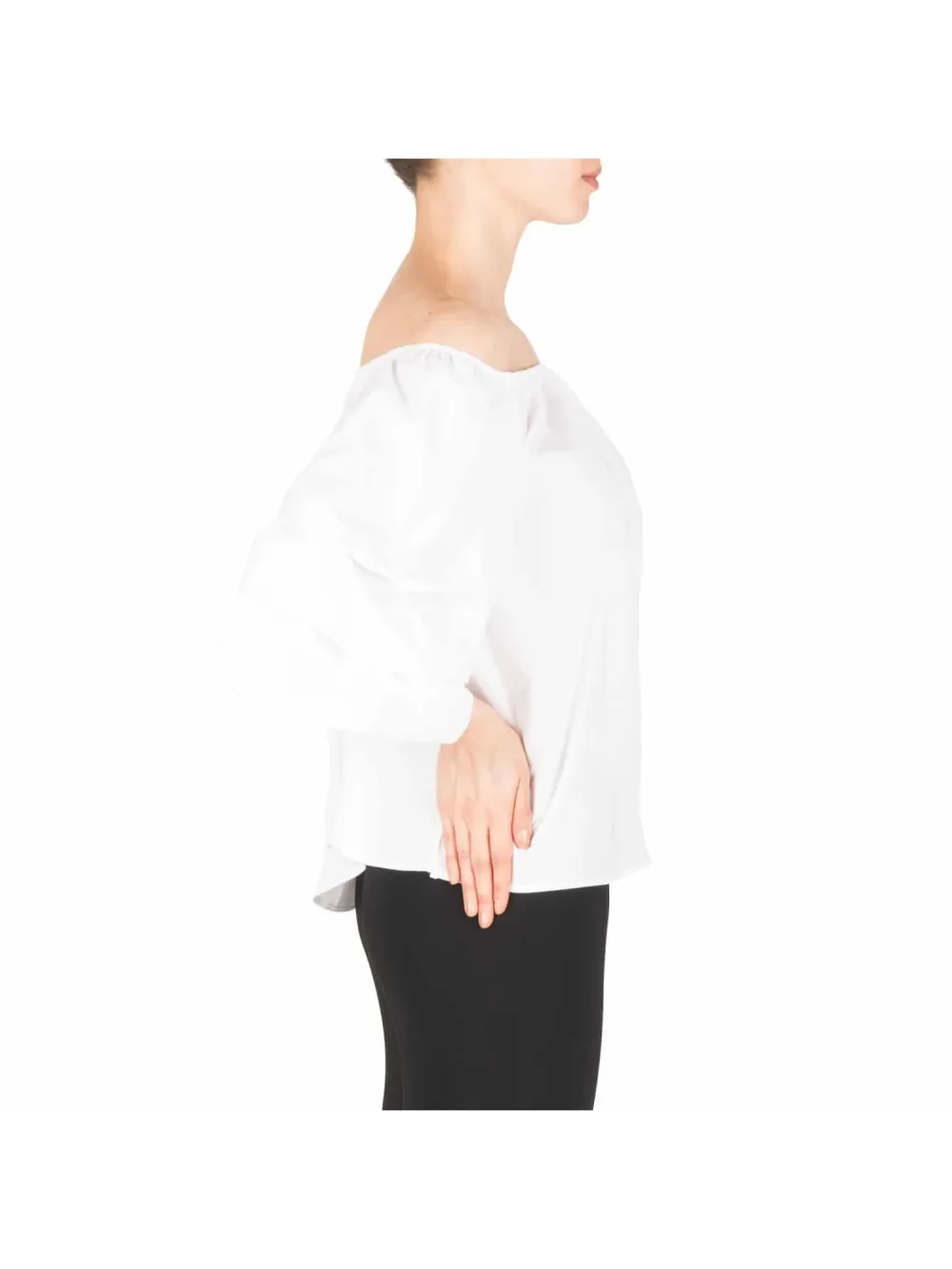 White Off - Shoulder Puff - Sleeve Top