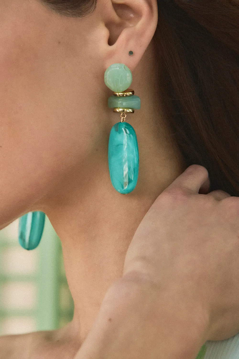 Bohemian Turquoise Drop Earrings