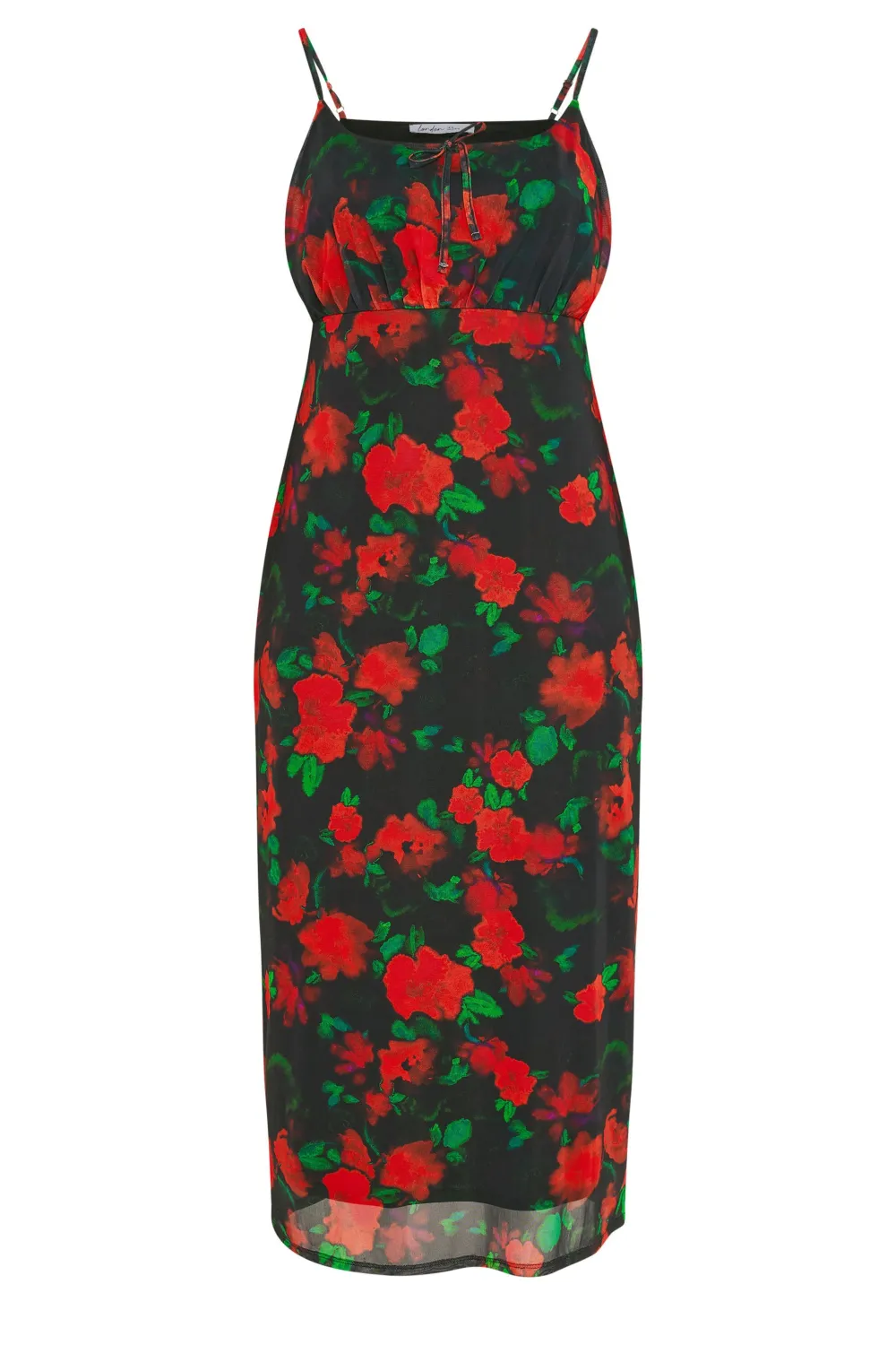 YOURS LONDON Curve Black Floral Print Midaxi Dress