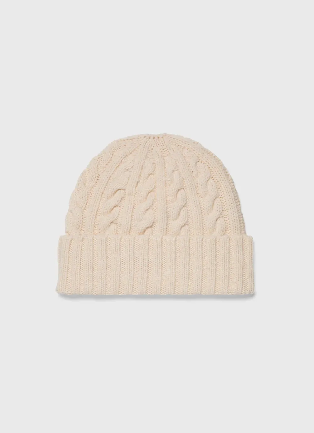 Classic Lambswool Cable Knit Beanie