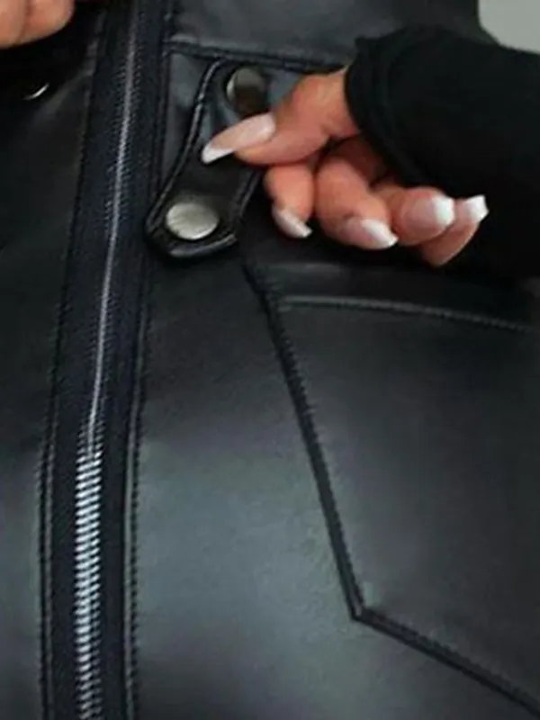 Women's Skinny Pants Trousers Faux Leather Black High Waist Fashion Party Casual Weekend Pocket Micro-elastic Ankle-Length Tummy Control Plain S M L XL