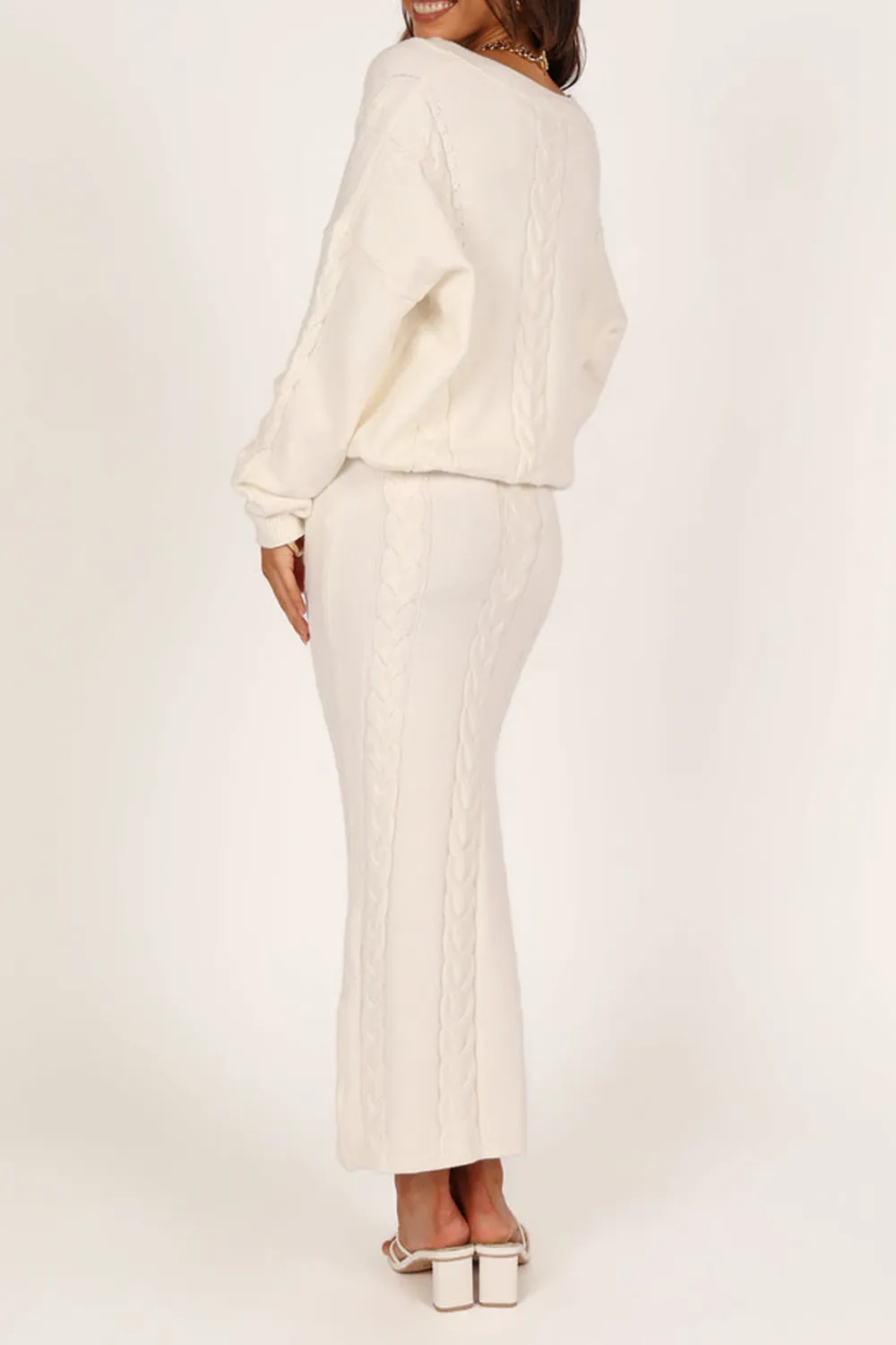 CASUAL MIDI STRIPED COTTON SKIRT