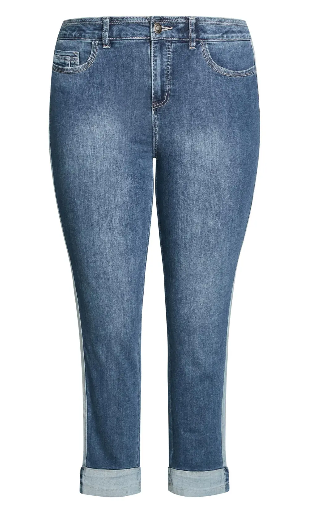 Evans Denim Contrast Trim Jean