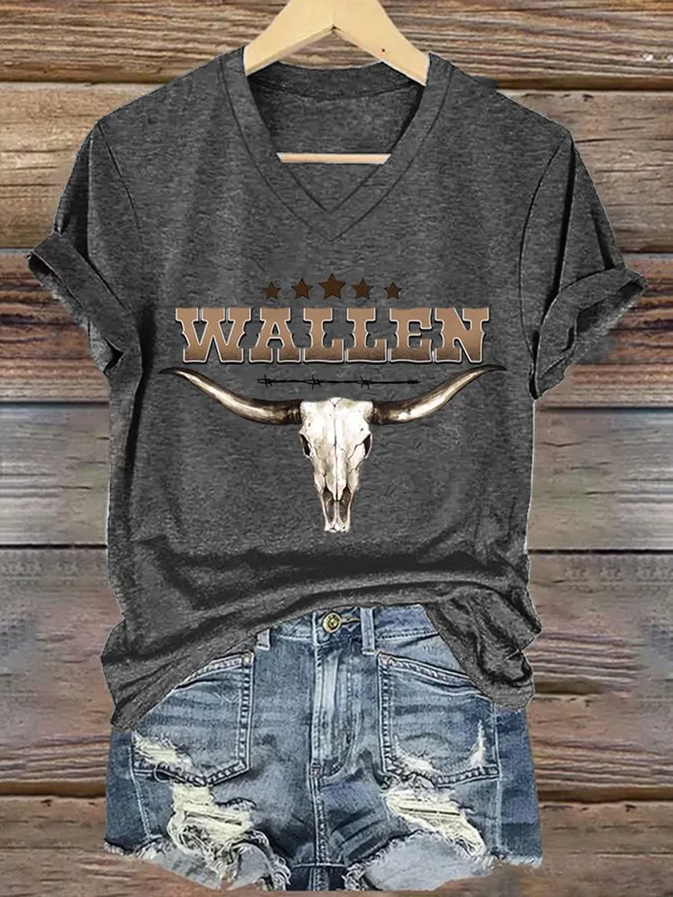 Wallen V-Neck Short-Sleeved T-Shirt