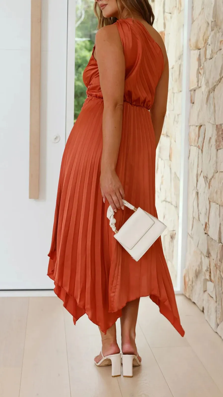 One Shoulder Midi Dress