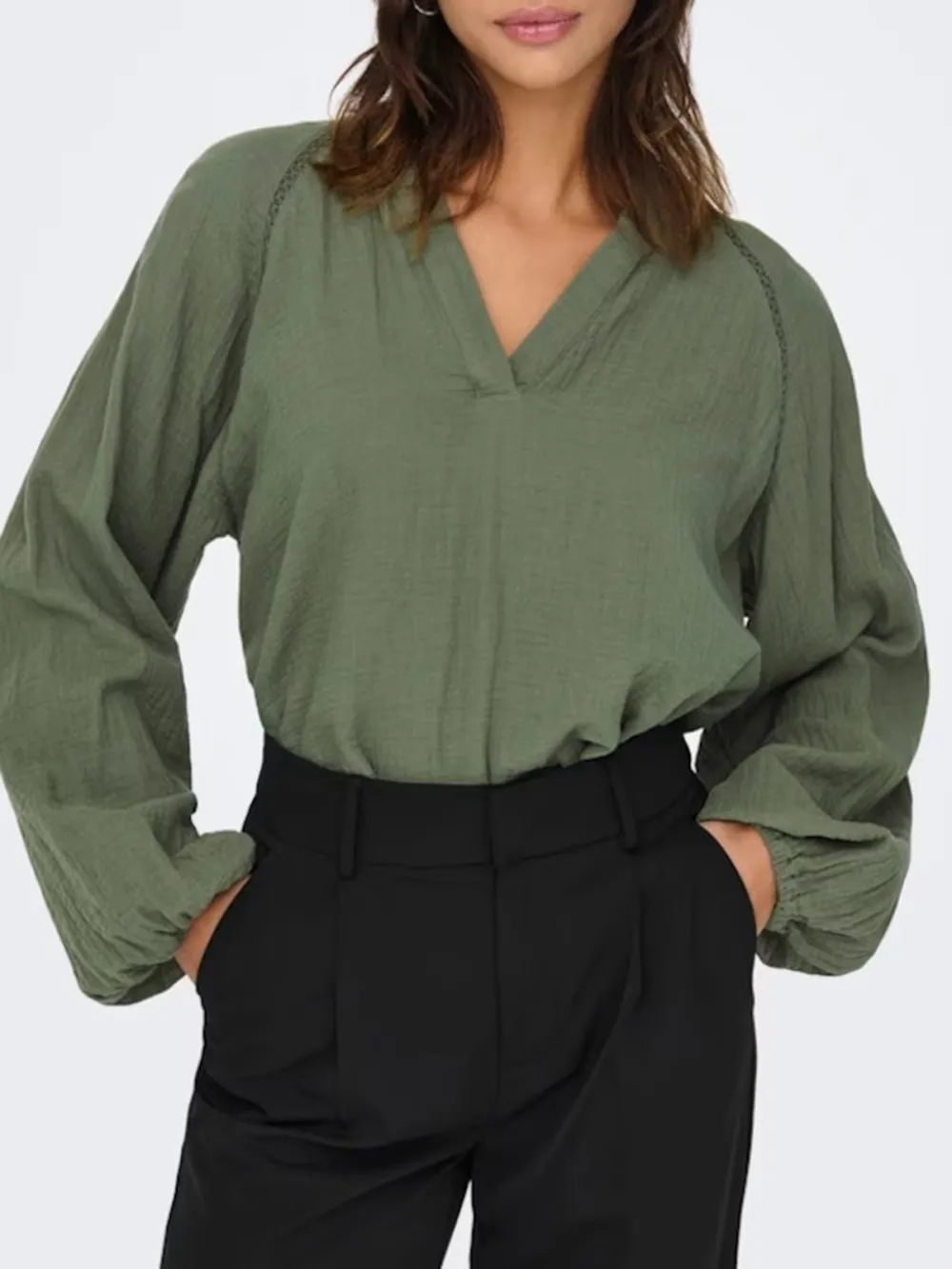Cotton Daily Long Sleeve Blouses