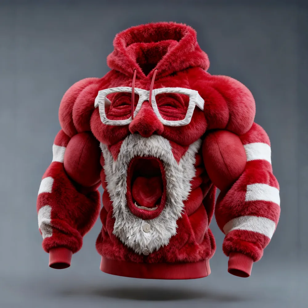 Ugly Christmas Sweater Funny Santa Claus Hooded Hoodie