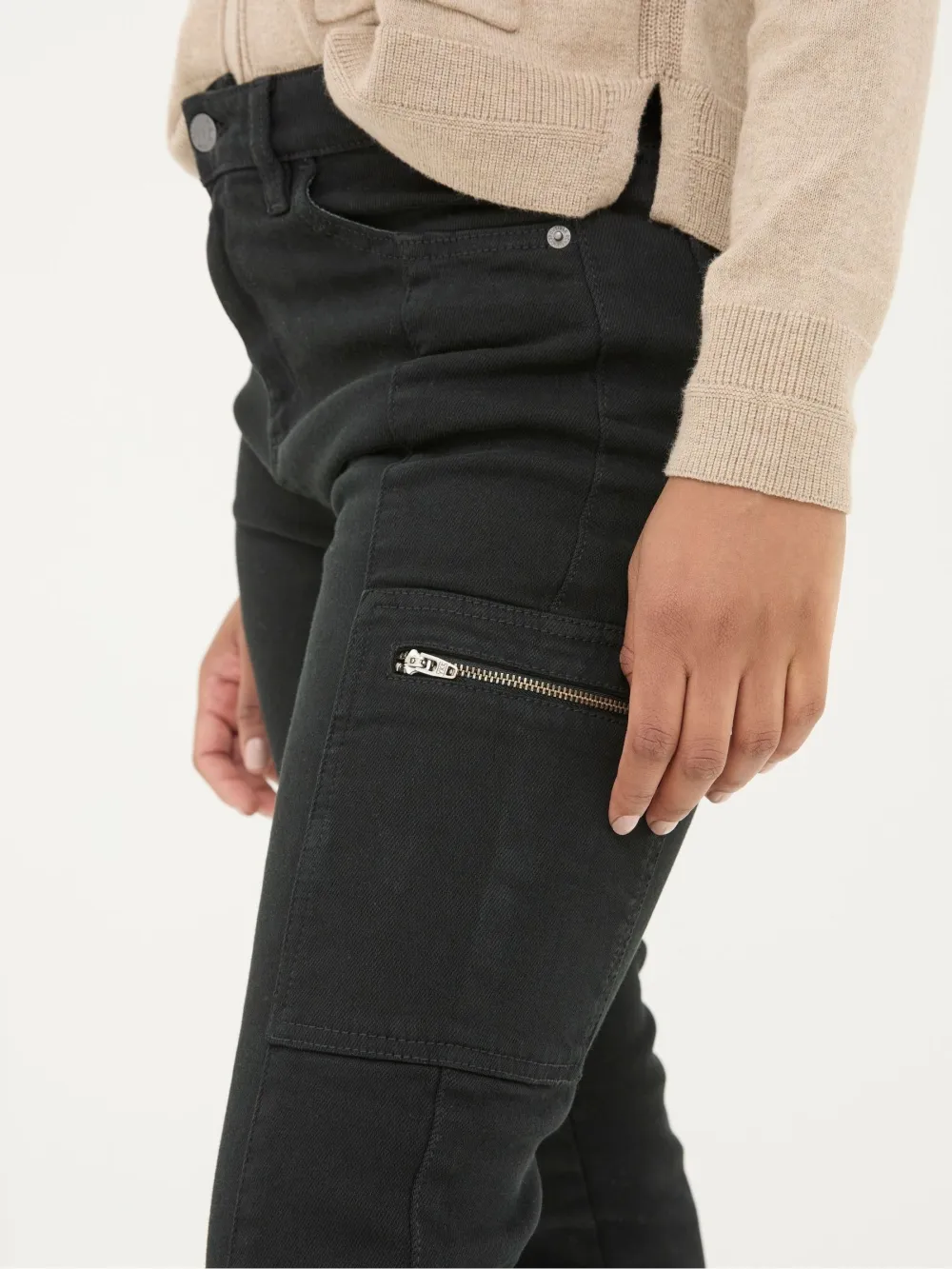 Malvern Black Cargo Trousers