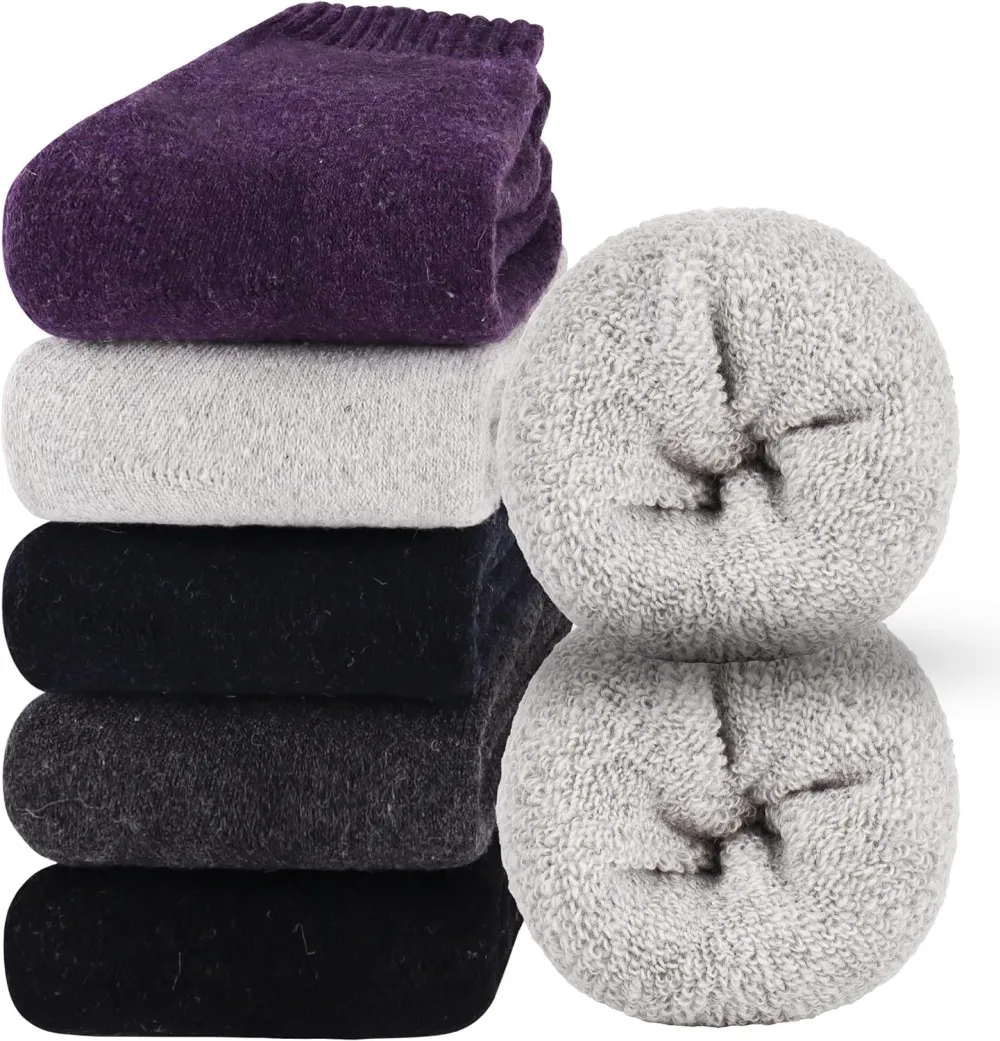 Jeasona Wool Socks for Women Warm Winter Thermal Thick Socks Gifts for Women Mom