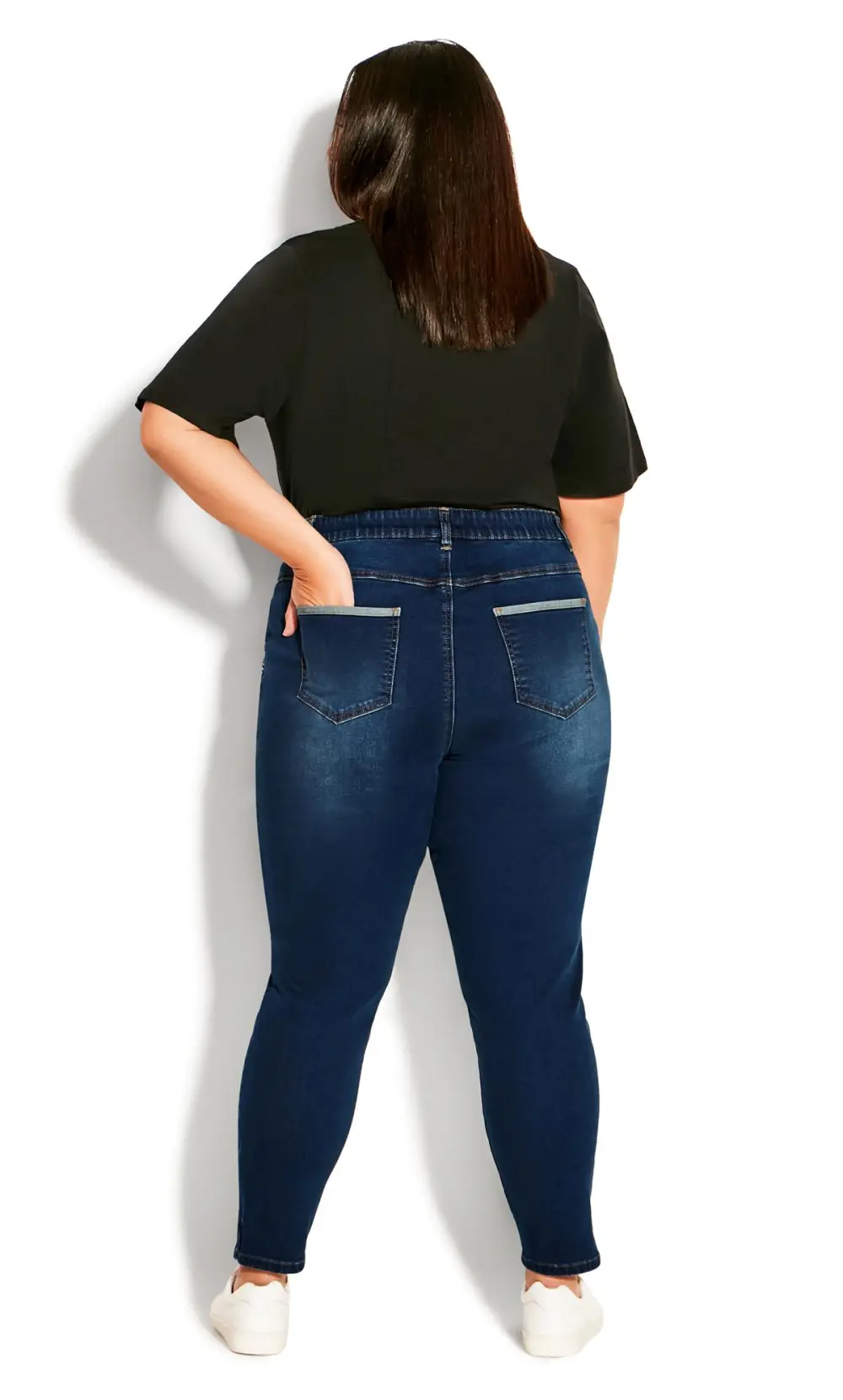 Evans Denim Floral Embroidered Jean