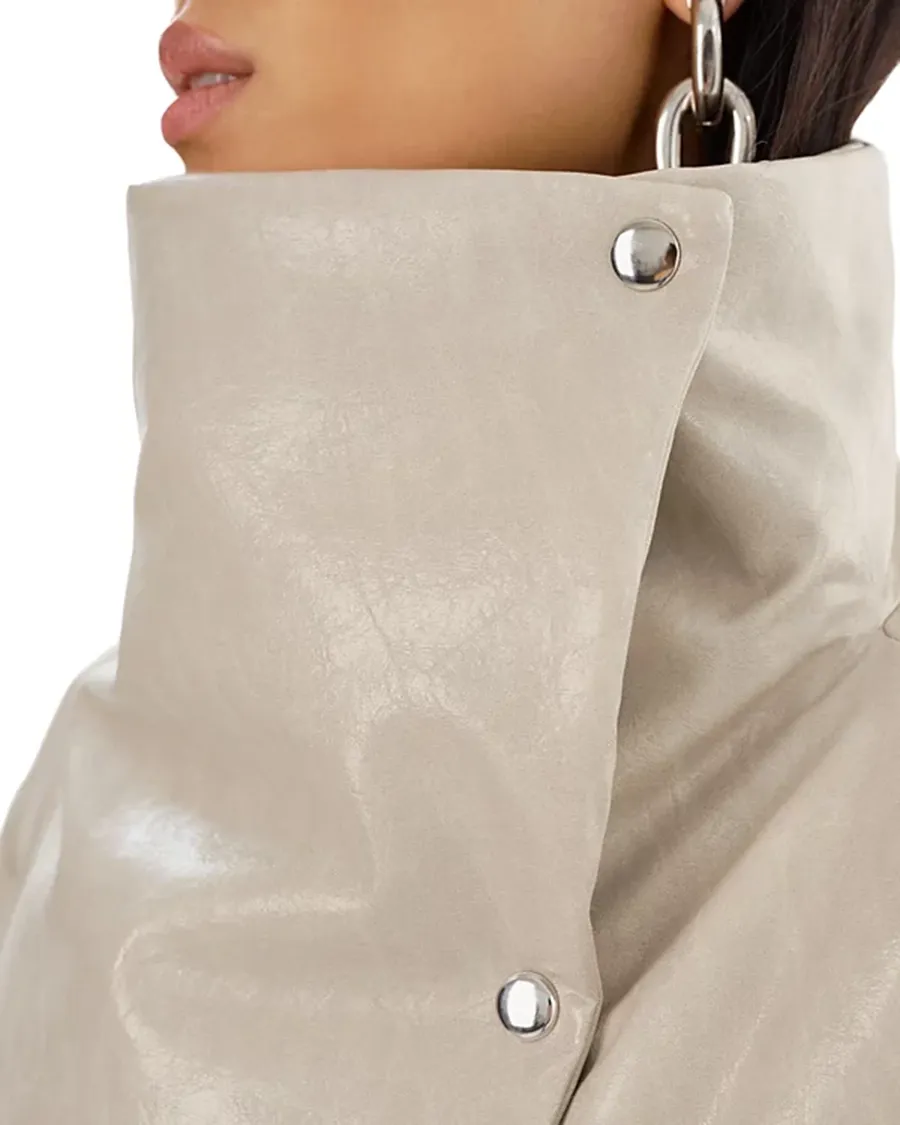 Asymmetric Faux Leather Jacket